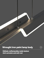 Modern Minimalist Luxury Chandelier Strip Lamp Set for Dining Room Island Table