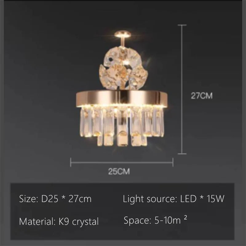 Luxe Crystal Ceiling Chandelier - Elegant Home Decor Hanging Light for Living Room