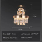 Luxe Crystal Ceiling Chandelier - Elegant Home Decor Hanging Light for Living Room
