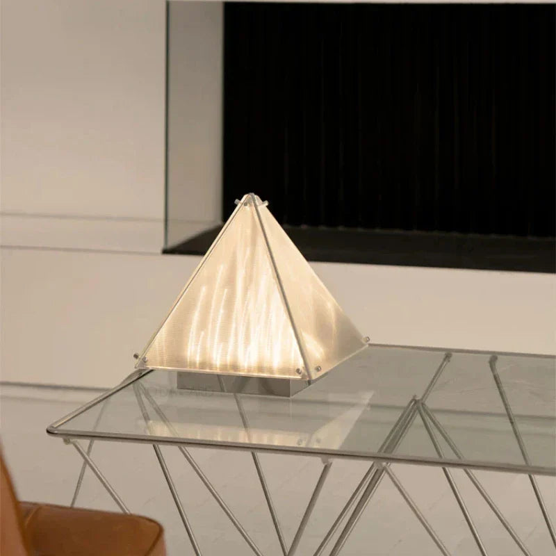 Nordic Pyramid Table Lamp Modern Art Desk Light for Living Room Bedroom by Afralia™