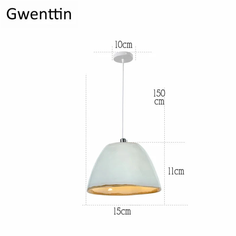 Ceramic LED Pendant Lights: Nordic Teapot Design for Modern Living and Kitchen.