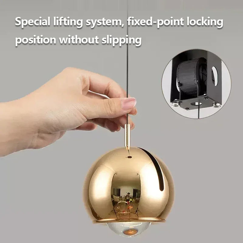 Adjustable Angle LED Pendant Light: Modern Stretchable Chandelier for Home Decor