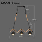 Industrial Rustic Pendant Lights Indoor Lamp for Living Dining Room Home Décor