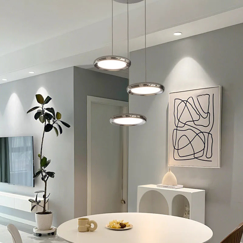 Circular Dining Pendant Chandelier LED Light for Kitchen, Living Room & Bedroom