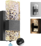 Outdoor LED Wall Light Dusk to Dawn Sensor Matte Black Waterproof Sconce
