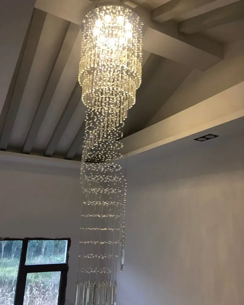 Spiral Ladder LED Chandelier - Luxury Modern Staircase Pendant Lights