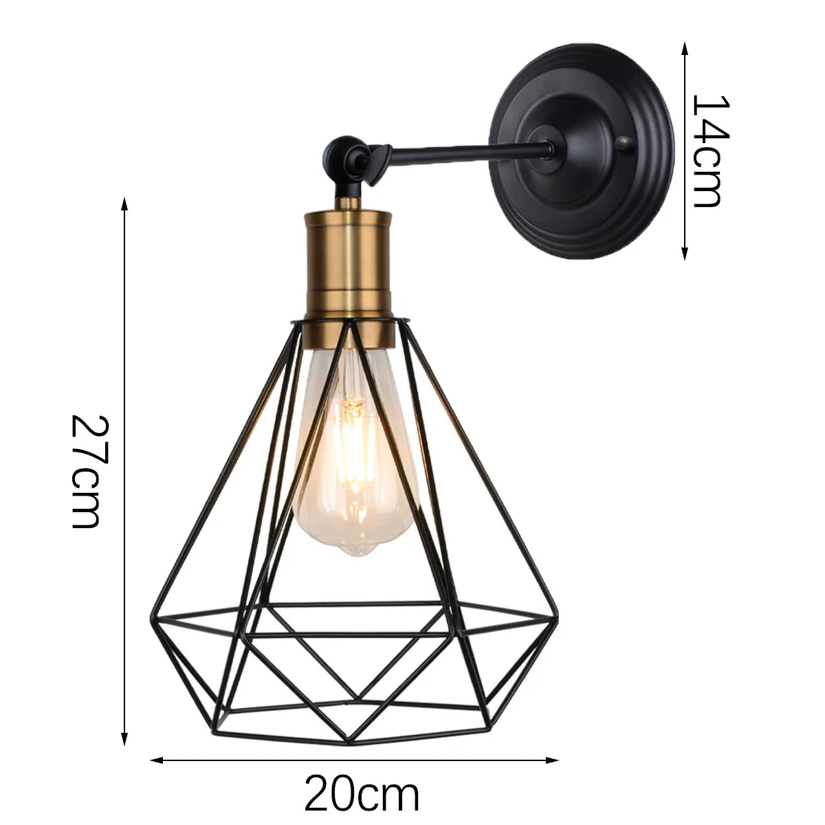 Vintage Cage Guard Wall Sconce Fixture for Modern Indoor Lighting