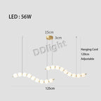 Modern LED Copper Ceiling Chandelier White Ball Pendant Light Fixtures