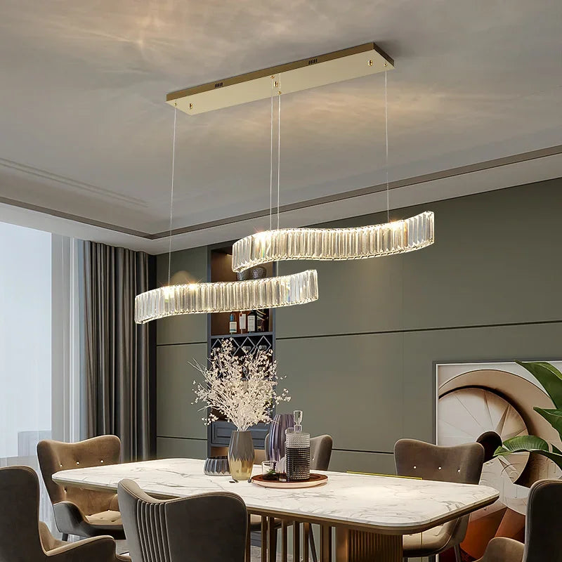 Luxury Crystal LED Chandelier Pendant Lights for Chic Home Decor