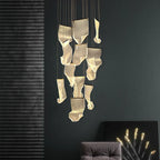 Modern LED Chandelier: Adjustable Hanging Lamp for Dining Living Room Staircase Lighting