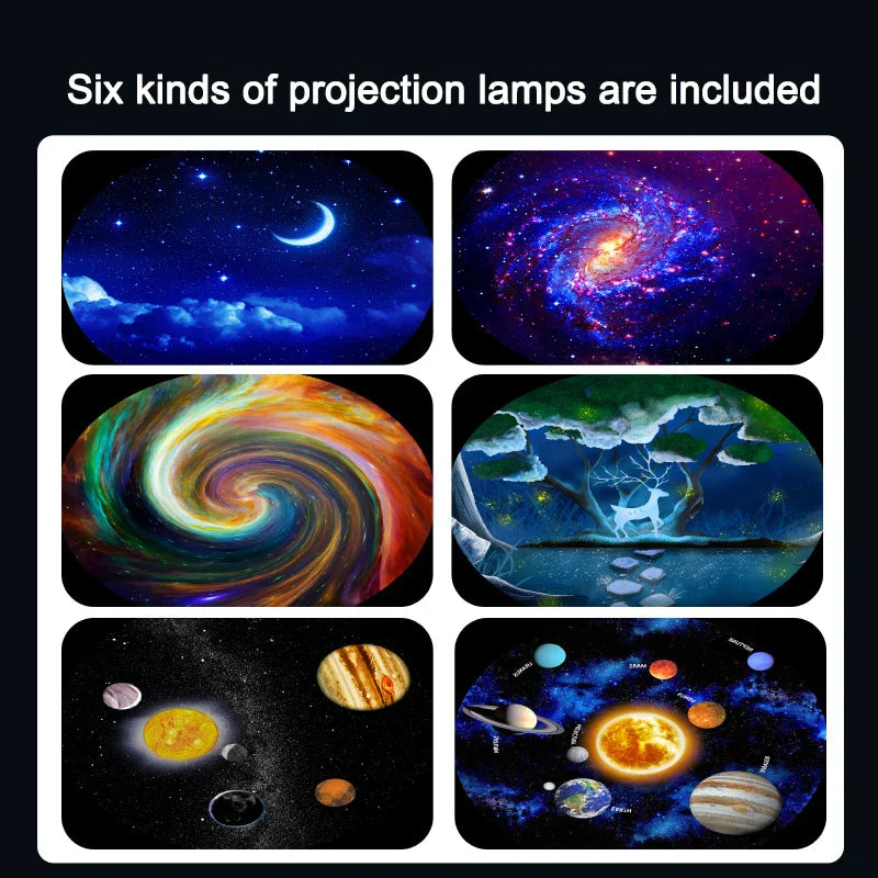 Starry Night Light Projector: 360° Adjustable Galaxy Lamp for Bedroom, Home, Kids - Ideal Gift