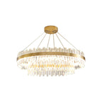 Ring Double-layer Crystal Chandelier for Living Room Dining Room Led Pendant