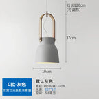 Nordic Wooden Pendant Light E27 Hanging Lamp for Interior Bedroom Kitchen Dining