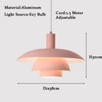 Metal Umbrellas LED Pendant Light: Modern Gradient Colourful UFO Design