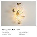 Gold Branches Chandelier with Porcelain Leaves Pendant Light - Luxury Living room Decor