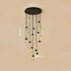 Modern Gold Crystal Chandelier: Minimalist Staircase Art Decor Lighting Fixtures