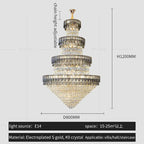 European-Style Duplex Villa Loft Crystal Chandelier - High-End Luxury Lighting Solution