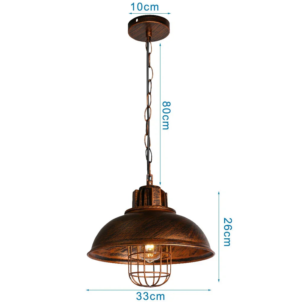Rustic Metal Chandeliers: Vintage Industrial Pendant Lights for Home, Restaurant, Bar