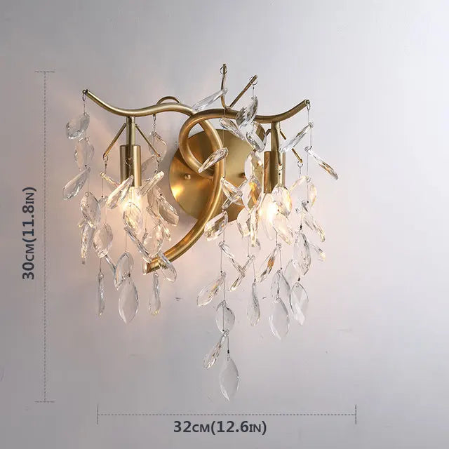 Crystal Chandelier: Modern Luxury LED Branch Lighting for Living Room & Bedroom