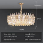 Crystal Chandelier Duplex Spiral Staircase Post-modern Luxury Light