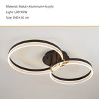 Acrylic Round Ring Ceiling Light LED Chandelier Modern Minimalism for Living Room and Kitchen