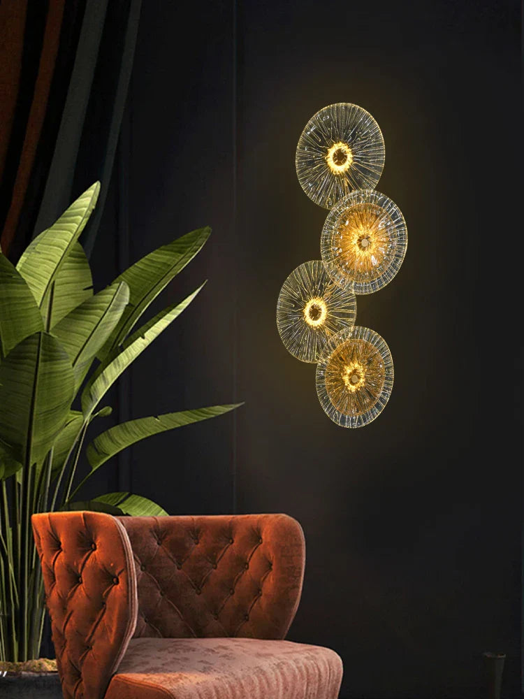 Modern Round LED Wall Lamp Luxury Design Indoor Lighting Fixture
