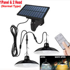 Solar Double-Head Chandelier Light with Remote Control