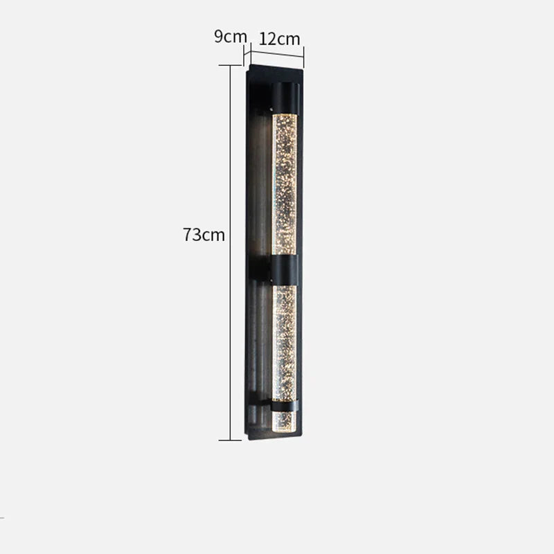 Crystal Bubble LED Wall Lamp: Stylish Exterior Lighting for Garden, Porch & Entryway