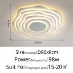 Modern Ripple LED Ceiling Chandelier for Living Room Bedroom Study Decor