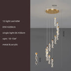 Nordic Acrylic LED Dimmable Chandelier Modern Luxury Foyer Pendant Lighting