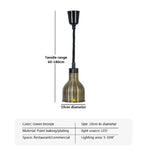 Electric Food Heat Lamp: Telescopic Pendant Light for Restaurant's Kitchen Fixtures