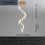 Nordic Tulip Chandelier: Multi-heads Pendant Lamp for Villa, Hotel, Restaurant, Bedroom