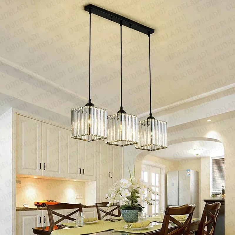 Crystal Trio Pendant Light for Modern Spaces