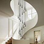 Crystal LED Chandelier: Luxury Pendant Light, Staircase Suspension Luminaire, Indoor Hanging Lamps