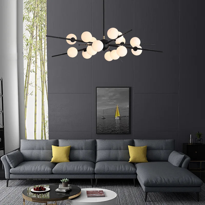 Nordic Style Molecular Branch Chandelier