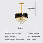 Crystal Pendant Chandelier - Modern Luxury LED Lighting for Living, Dining, Bedroom