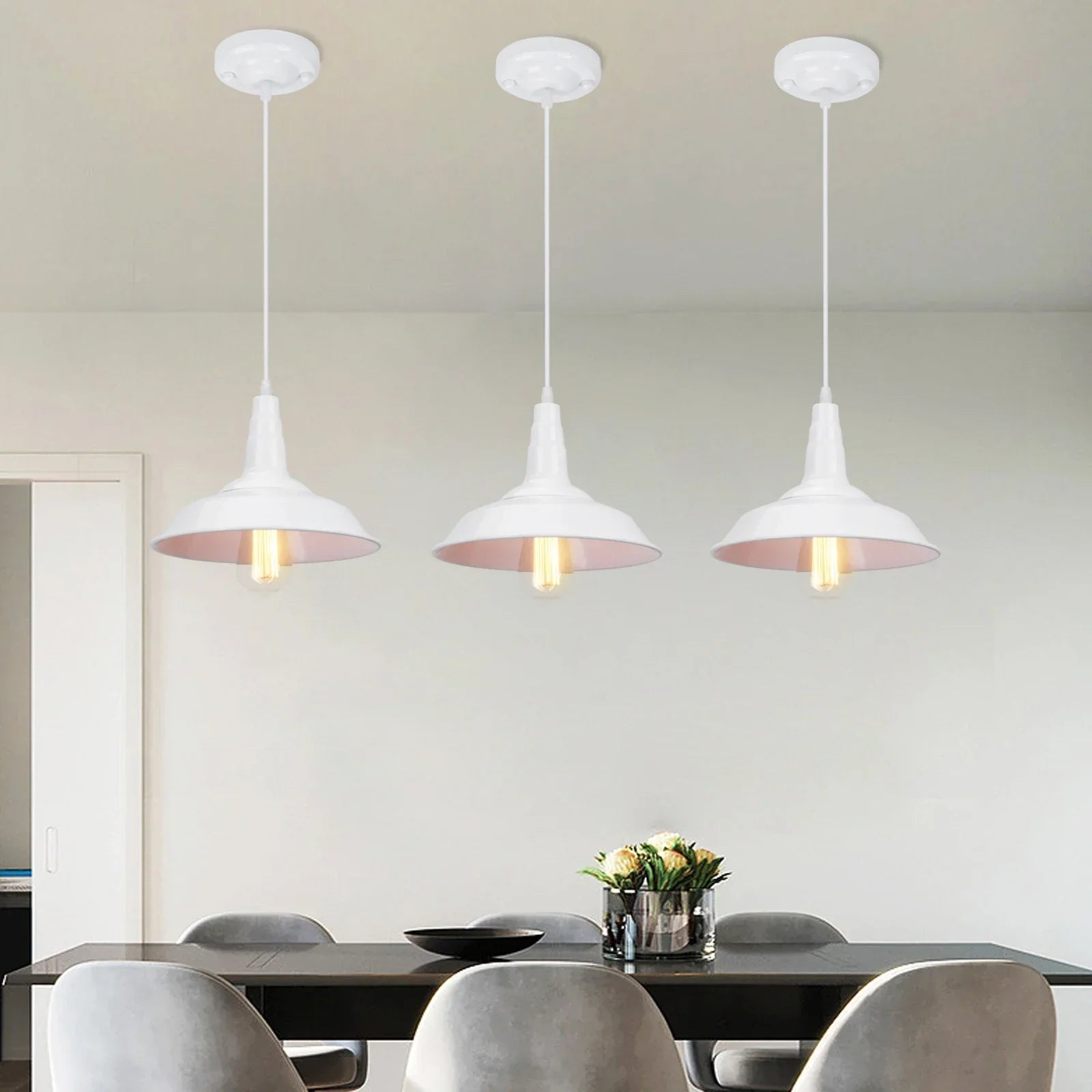 Industrial Pendant Lamp: Modern Retro Loft Chandelier for Kitchen, Living Room.