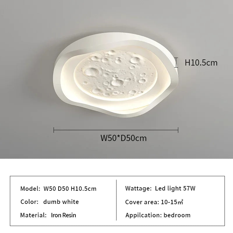 Round LED Ceiling Lamp - Simple Modern Nordic Minimalism for Living Room and Bedroom