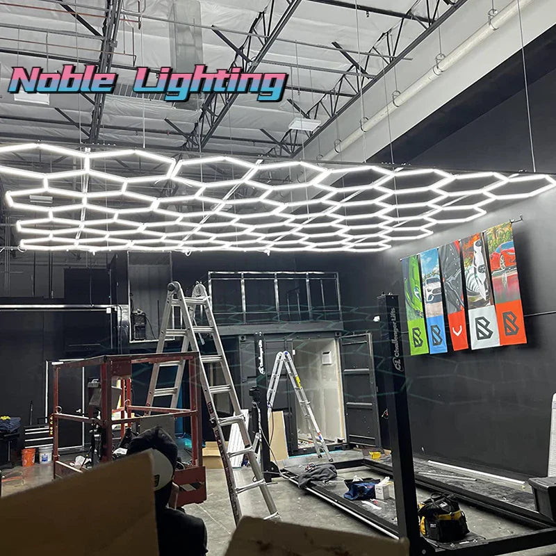 Hexagonal Ceiling & Wall LED Panel Lights for Salon Car Beauty Shop