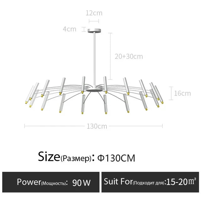 Nordic Modern Chandelier Minimalist Ceiling Light for Living Room Bedroom Dining Home