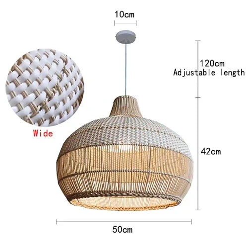 Rattan Chandelier: Handmade Nordic & Retro Lighting for Japanese Restaurant & Tea Room