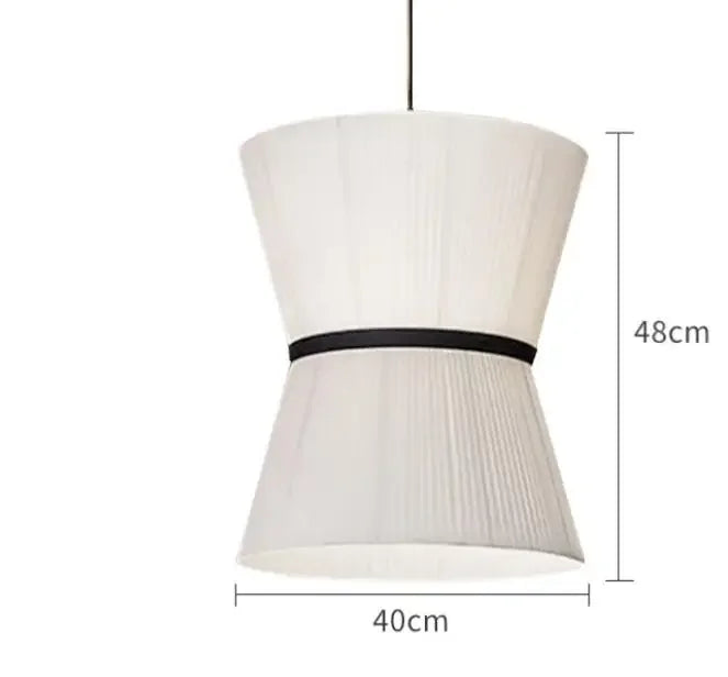Folie Pendant Light: Modern Fabric Lampshade for Bedroom & Dining Room