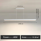 Modern Linear LED Chandelier Pendant Lights for Dining Table Kitchen Bar