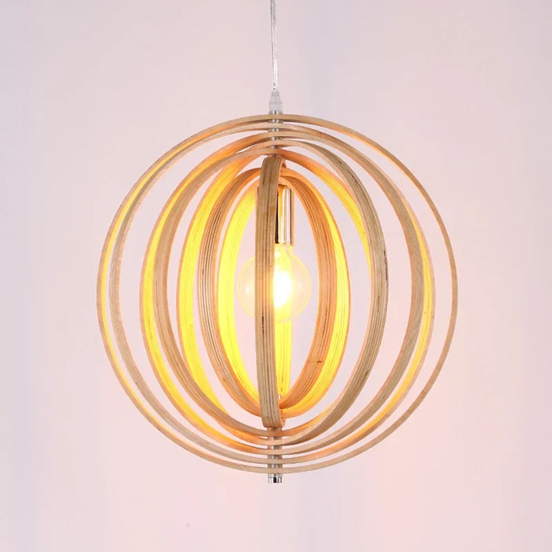 Nordic Solid Wood Pendant Lamp for Home Decoration