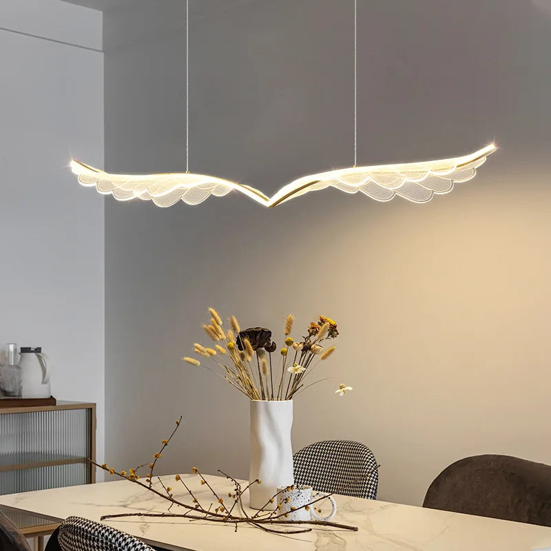 Winged LED Chandelier: Modern Acrylic Pendant Light for Home, Bar, Restaurant