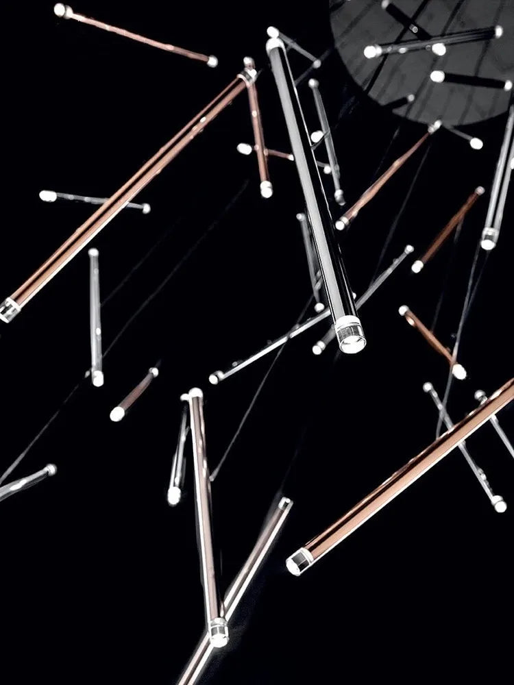 Modern Tube Design LED Chandelier - Gold/Chrome/Black Luxury Home Decor & Kitchen Lighting