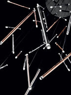 Modern Tube Design LED Chandelier - Gold/Chrome/Black Luxury Home Decor & Kitchen Lighting