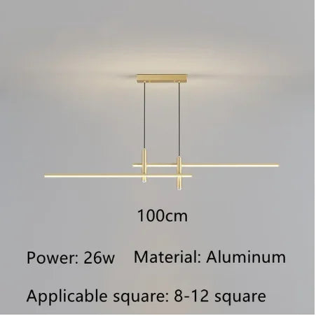 Minimalist Black Gold Dining Table Pendant Lamp for Kitchen Chandelier Lighting Fixtures