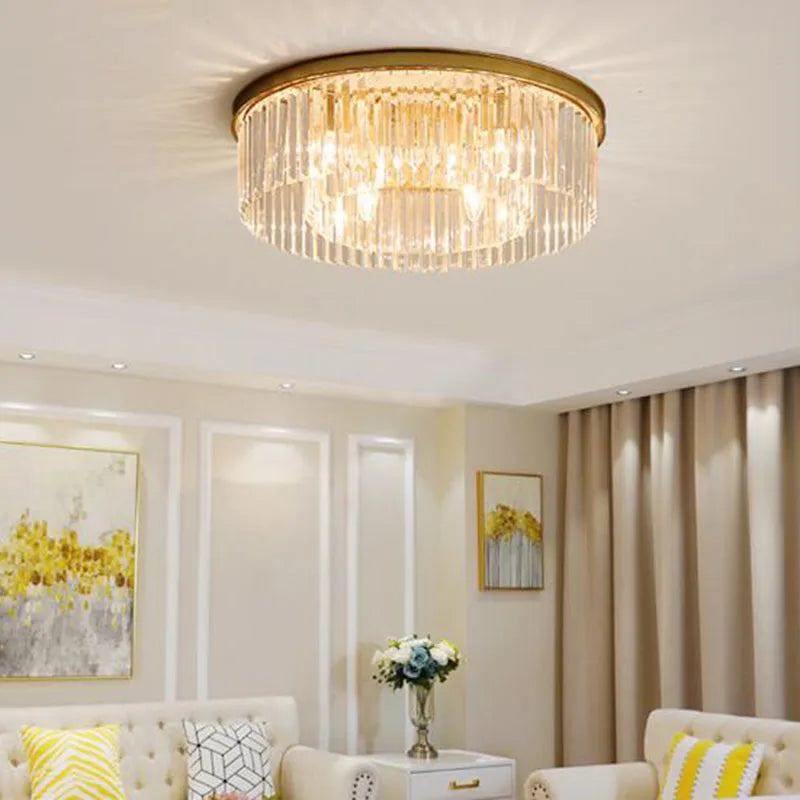 Crystal Flush Mount Ceiling Light for Elegant Home Decor