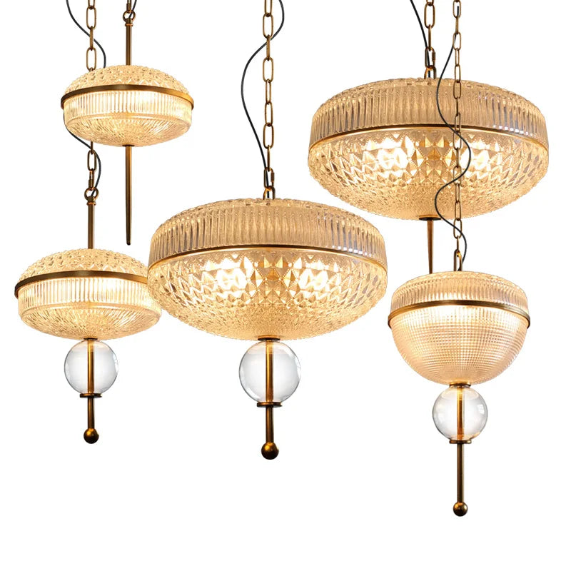 Retro Glass Can Pendant Lights: Modern Kitchen & Living Room Hanging Lamps